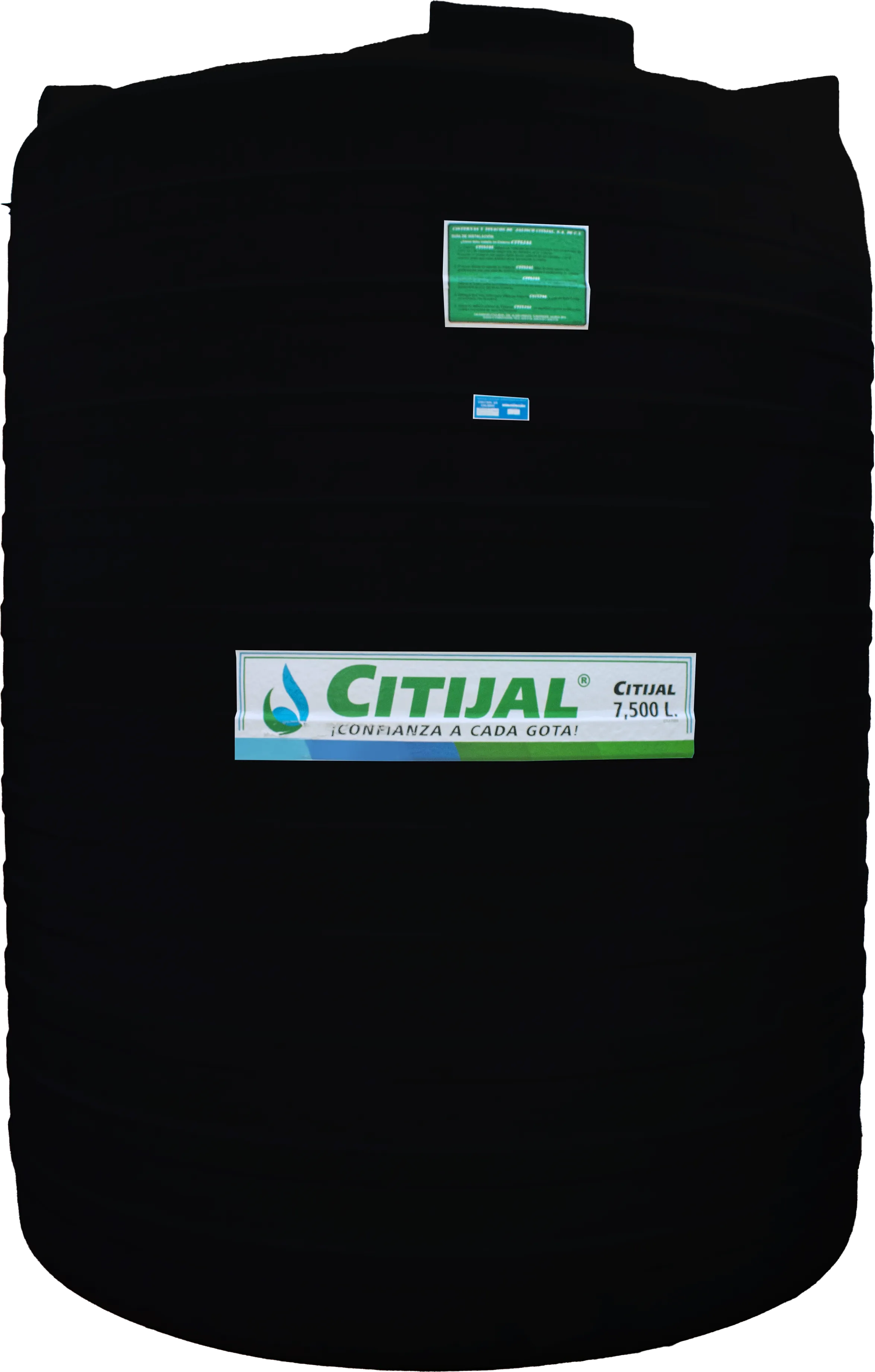 Cisterna citijal rotoplas de 7500 litros color negro negra de plastico polietileno nueva precio costo dimensiones guadalajara zapopan tanque